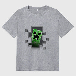 Футболка оверсайз мужская Creeper Inside, цвет: меланж