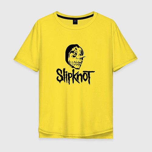 Мужская футболка оверсайз Slipknot black / Желтый – фото 1