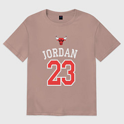 Футболка оверсайз мужская Jordan 23, цвет: пыльно-розовый