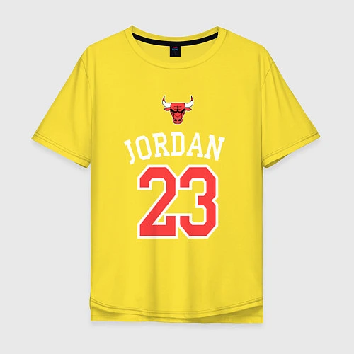 Мужская футболка оверсайз Jordan 23 / Желтый – фото 1