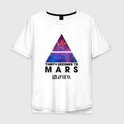 Футболка оверсайз мужская 30 STM: cosmos, цвет: белый