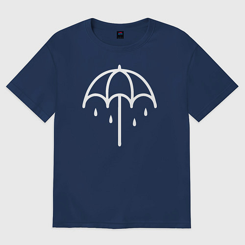 Мужская футболка оверсайз BMTH Symbol / Тёмно-синий – фото 1