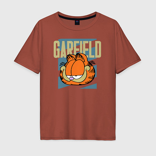 Мужская футболка оверсайз Garfield Radical / Кирпичный – фото 1