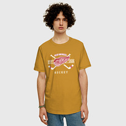 Футболка оверсайз мужская Detroit Red Wings: Est.1926, цвет: горчичный — фото 2