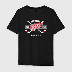 Футболка оверсайз мужская Detroit Red Wings: Est.1926, цвет: черный