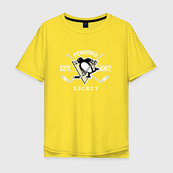 Мужская футболка оверсайз Pittsburgh Penguins: Est.1967