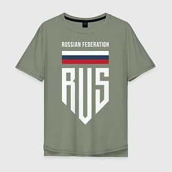 Мужская футболка оверсайз RUS: Russian Federation