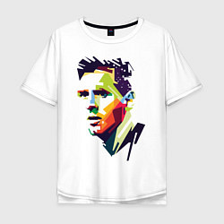 Футболка оверсайз мужская Lionel Messi: fun-art, цвет: белый