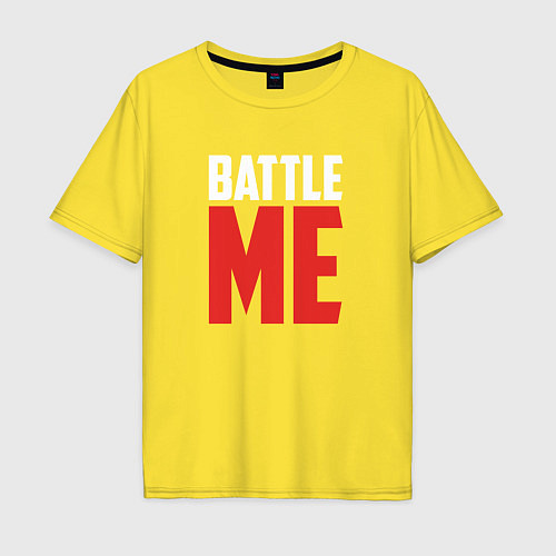 Мужская футболка оверсайз Battle Me / Желтый – фото 1