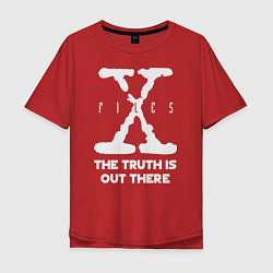 Футболка оверсайз мужская X-Files: Truth is out there, цвет: красный