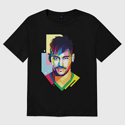 Футболка оверсайз мужская Neymar: fun-art, цвет: черный