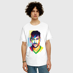 Футболка оверсайз мужская Neymar: fun-art, цвет: белый — фото 2