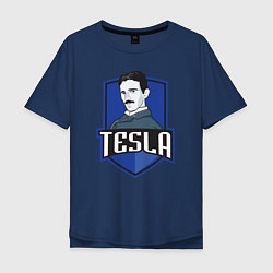 Мужская футболка оверсайз Никола Тесла