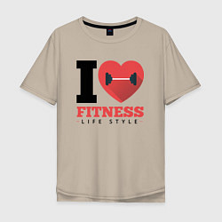Мужская футболка оверсайз I love Fitness