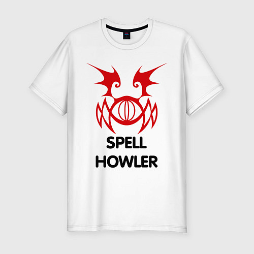 Мужская slim-футболка Dark Elf Mage - Spell Howler / Белый – фото 1