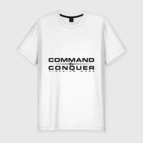 Мужская slim-футболка Сommand&Сonquer / Белый – фото 1