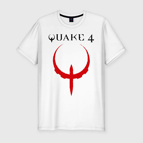 Мужская slim-футболка Quake 4 / Белый – фото 1