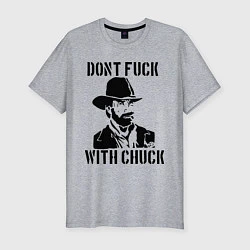 Мужская slim-футболка Dont Fuck With Chuck