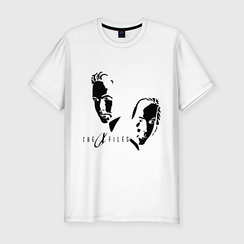 Мужская slim-футболка Малдер и Скалли / Белый – фото 1
