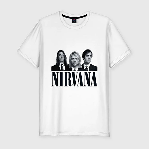 Мужская slim-футболка Nirvana Group / Белый – фото 1