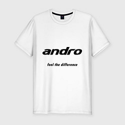 Футболка slim-fit Andro: Feel the difference, цвет: белый