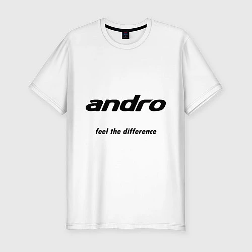 Мужская slim-футболка Andro: Feel the difference / Белый – фото 1