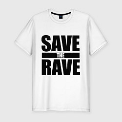 Мужская slim-футболка Save the rave