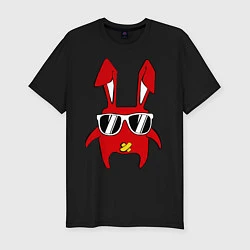 Мужская slim-футболка Disco bunny
