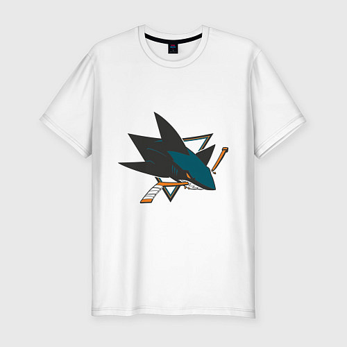 Мужская slim-футболка San Jose Sharks / Белый – фото 1