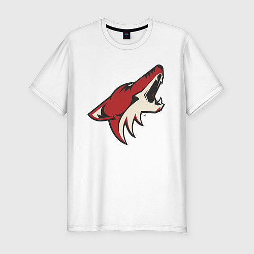 Мужская slim-футболка Phoenix Coyotes / Белый – фото 1