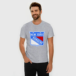 Футболка slim-fit New York Rangers, цвет: меланж — фото 2