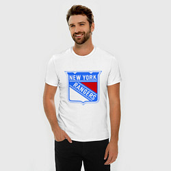 Футболка slim-fit New York Rangers, цвет: белый — фото 2