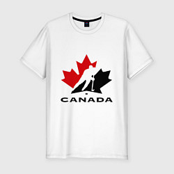 Футболка slim-fit Canada, цвет: белый