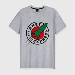 Футболка slim-fit Planet Express, цвет: меланж
