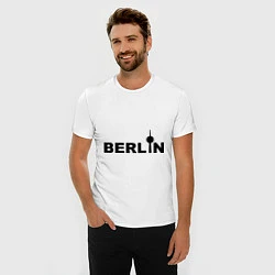 Футболка slim-fit Берлин, цвет: белый — фото 2