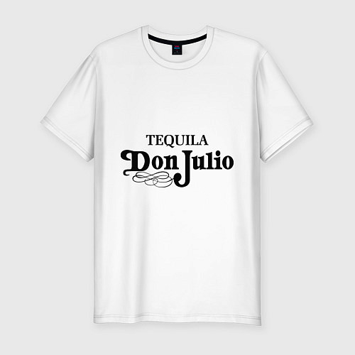 Мужская slim-футболка Tequila don julio / Белый – фото 1