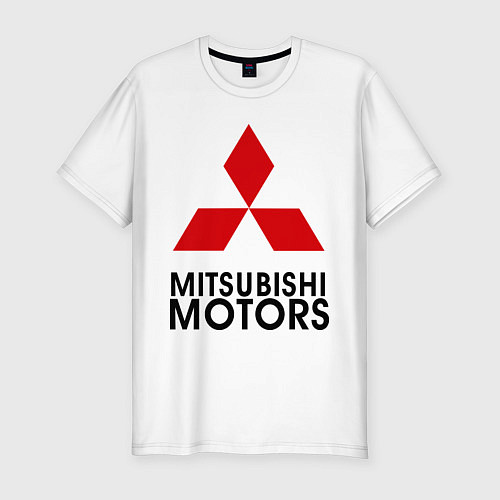 Мужская slim-футболка Mitsubishi / Белый – фото 1