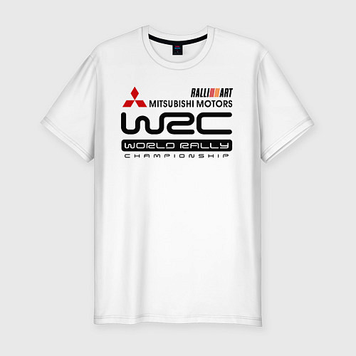 Мужская slim-футболка Mitsubishi wrc / Белый – фото 1
