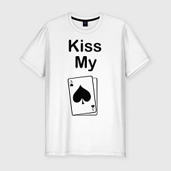 Футболка slim-fit Kiss my card, цвет: белый