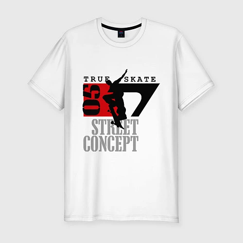 Мужская slim-футболка Street concept / Белый – фото 1