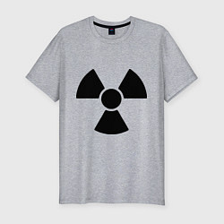 Мужская slim-футболка Радиоактивный