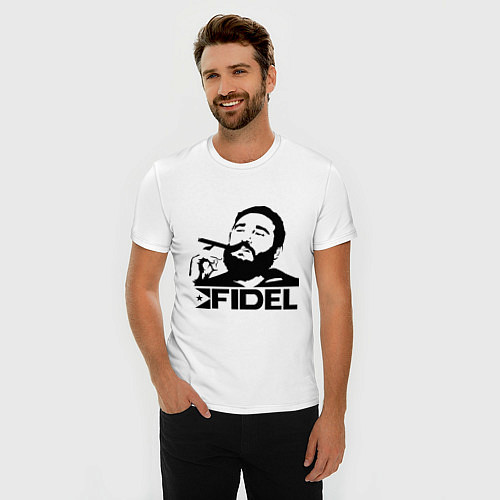 Мужская slim-футболка FIdel / Белый – фото 3