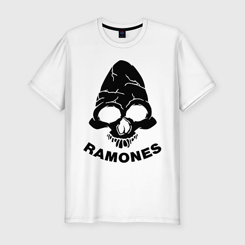 Мужская slim-футболка Ramones / Белый – фото 1