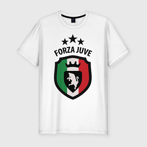 Мужская slim-футболка Forza Juventus / Белый – фото 1