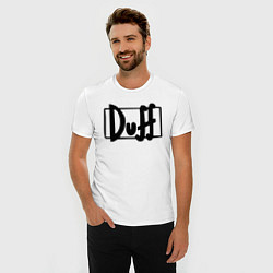 Футболка slim-fit Duff, цвет: белый — фото 2