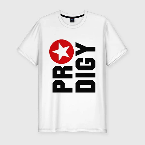 Мужская slim-футболка Prodigy Star / Белый – фото 1