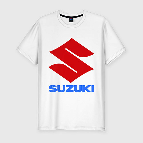 Мужская slim-футболка Suzuki / Белый – фото 1