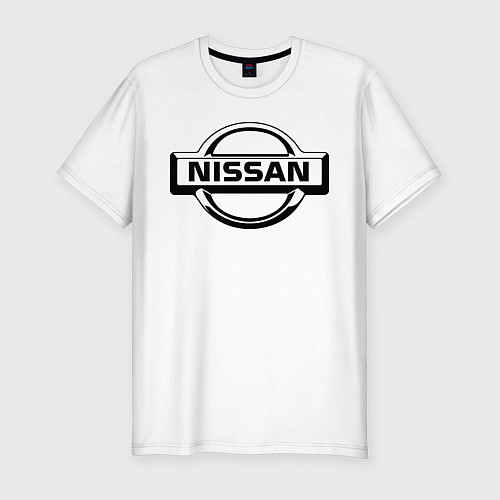Мужская slim-футболка Nissan club / Белый – фото 1