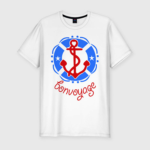 Мужская slim-футболка Sea Bon Voyage / Белый – фото 1