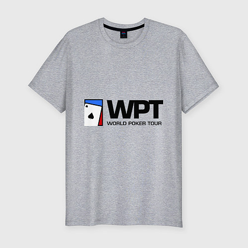 Мужская slim-футболка WPT / Меланж – фото 1